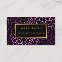 Tarjeta De Visita Tigre rosa moderno de lujo agregar tu texto