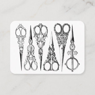Tarjeta De Visita tijeras de peluquero victorianas elegantes salón d
