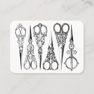 Tarjeta De Visita tijeras de peluquero victorianas elegantes salón d