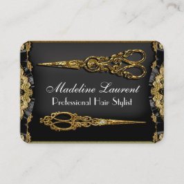 Tarjeta De Visita Tijeras dobles con tijeras dobles con borde de lom