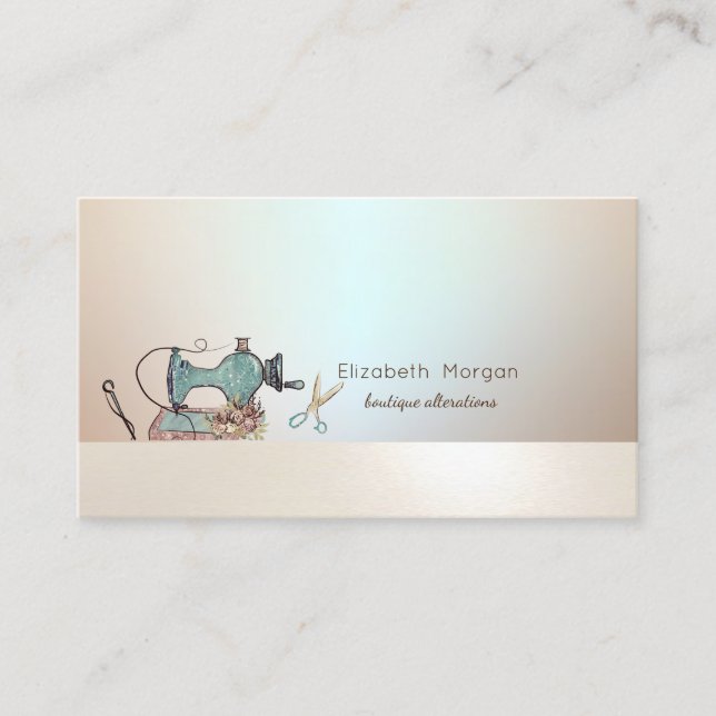 Tarjeta De Visita Tijeras Elegantes Profesionales para Máquina de Co (Anverso)
