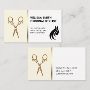 Tarjeta De Visita Tijeras   Logotipo de pelo