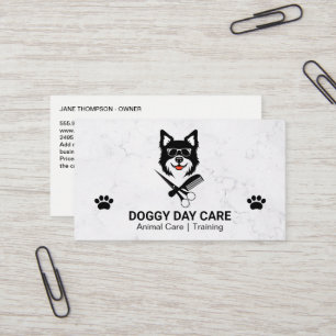 Tarjeta De Visita Tijeras Peine para Perros Tienda de Aseo para Ma