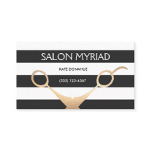 Tijeras Salón de pelo rayado negro y blanco