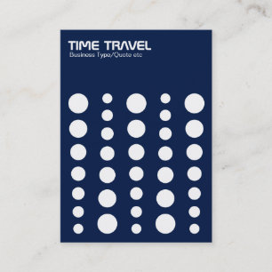 Tarjeta De Visita Time Travel v1.2 - Blanco sobre azul oscuro 001744