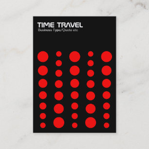 Tarjeta De Visita Time Travel v1.2 - Rojo en negro
