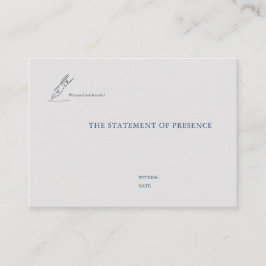 Tarjeta De Visita Timepiece - Minimalist Wedding Enclosure