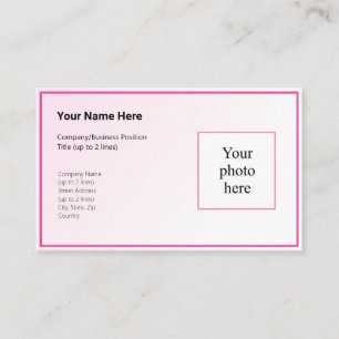 Tarjeta De Visita Tint Gradi rosa. Y Rasp. Foto rosa I Oceanía