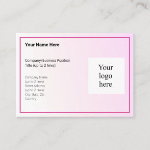 Tarjeta De Visita Tint Gradi rosa. Y Rasp. Logotipo rosa poderoso