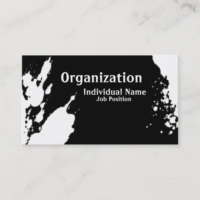 Tarjeta De Visita Tinta artsy (Anverso)