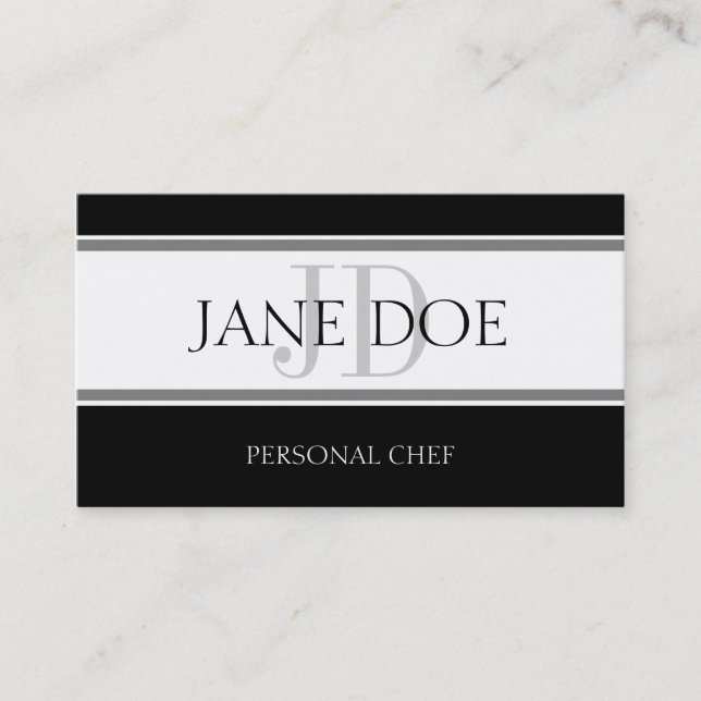 Tarjeta De Visita Tinta de Chef Personal W/W (Anverso)