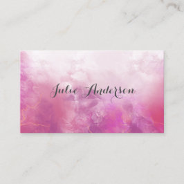 Tarjeta De Visita Tinta flotante de mármol rosa
