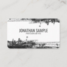 Tarjeta De Visita Tinta negra | Resumen de acuarela negra