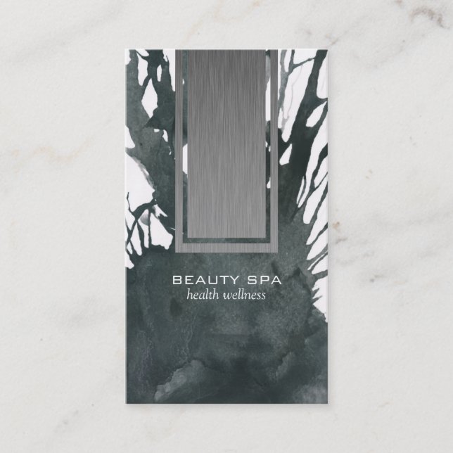 Tarjeta De Visita Tinta vertical del panel de acero (Anverso)