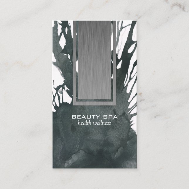 Tarjeta De Visita Tinta vertical del panel de acero (Anverso)