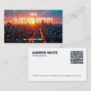 Tarjeta De Visita Tintado de ventana QR personalizado