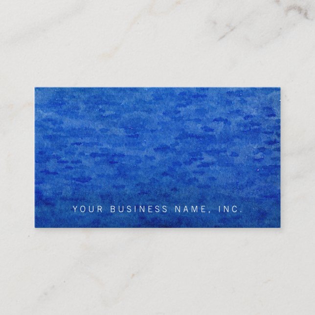 Tarjeta De Visita Tinte Acuarela Blue Brush (Anverso)