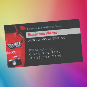 Tarjeta De Visita Tinte de Ventana Automático, Coche Rojo, Generar C