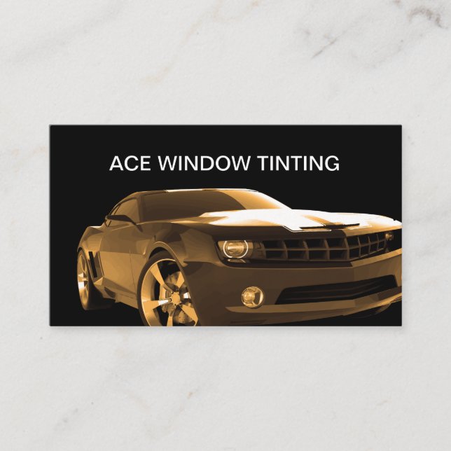 Tarjeta De Visita Tinte de Ventanas Automotrices (Anverso)