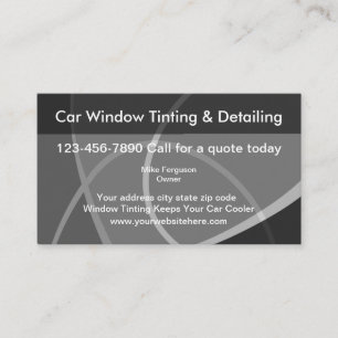 Tarjeta De Visita Tinte de Ventanas de Auto y Detallado