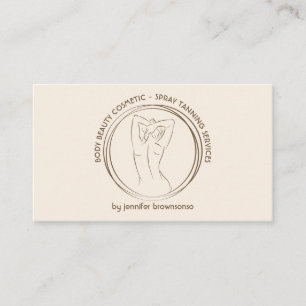 Tarjeta De Visita Tinte en spray beige lindo cuerpo esculpiendo cont