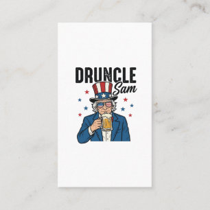 Tarjeta De Visita Tío Borracho Sam Diseño Divertido de Cerveza Patri