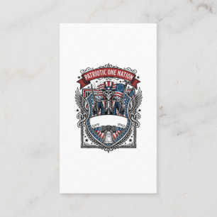 Tarjeta De Visita Tío Sam Patriótico Esqueleto Patriota Oscuro Esque