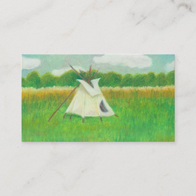 Tarjeta De Visita Tipi central del dibujo del paisaje de Minnesota (Anverso)