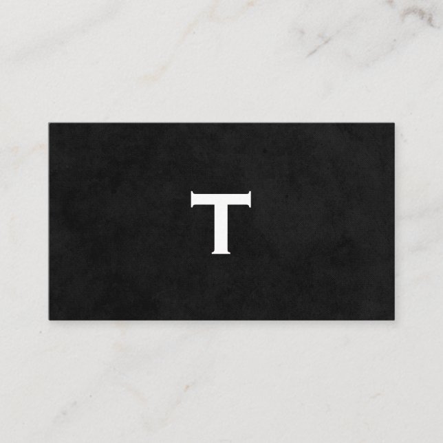 Tarjeta De Visita Tipo de guión con monograma (Anverso)