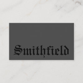 Tarjeta De Visita Tipo de letra negra tradicional