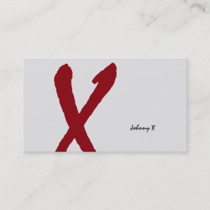 Tarjeta De Visita Tipo natural Monograma Crimson Rojo