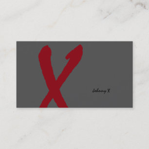 Tarjeta De Visita Tipo natural Monograma Crimson Rojo