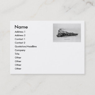 Tarjeta De Visita Tipo pacífico locomotora en ferrocarril del