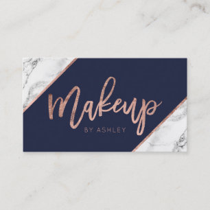 Tarjeta De Visita Tipografía color de rosa del maquillaje de la