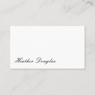 Tarjeta De Visita Tipografía cursiva minimalista