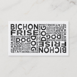 Tarjeta De Visita Tipografía de Bichon Frise