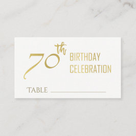 TARJETA DE VISITA TIPOGRAFÍA DE GRIS ORO SIMPLE Y ELEGANTE 70 CUMPLE