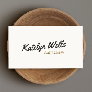 Tarjeta De Visita Tipografía de guiones manuscritos retro vintage