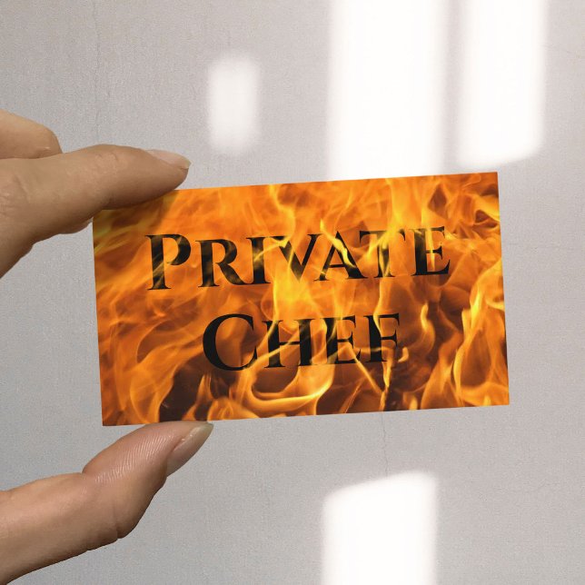 Tarjeta De Visita Tipografía de incendios profesionales del chef pri (Subido por el creador)