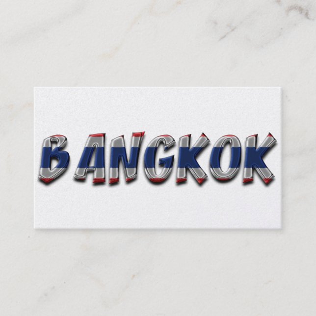 Tarjeta De Visita Tipografía de la bandera tailandesa de Bangkok (Anverso)