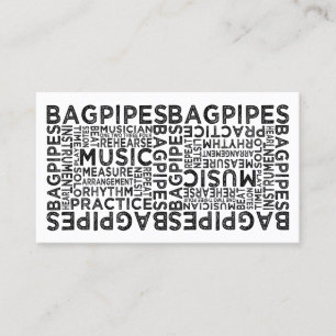 Tarjeta De Visita Tipografía de las gaitas