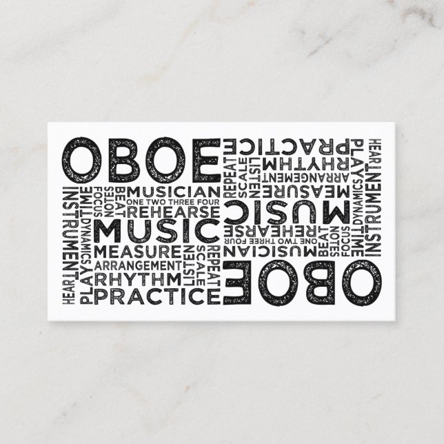 Tarjeta De Visita Tipografía de Oboe (Anverso)