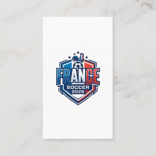 Tarjeta De Visita Tipografía de país audaz fútbol Francia 2026