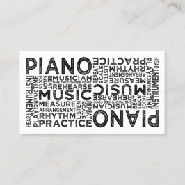 Tarjeta De Visita Tipografía de piano