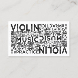 Tarjeta De Visita Tipografía de violín