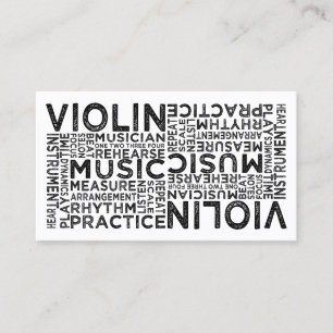 Tarjeta De Visita Tipografía de violín