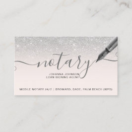 Tarjeta De Visita Tipografía del purpurina de plata de préstamos not