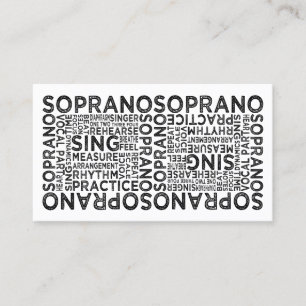 Tarjeta De Visita Tipografía del soprano