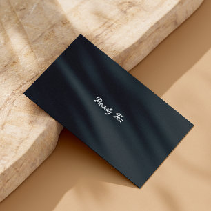 Tarjeta De Visita Tipografía esteticista Gris gris blanco negro