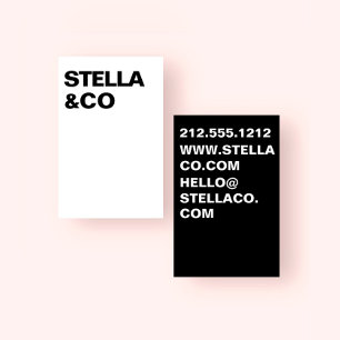 Tarjeta De Visita Tipografía minimalista moderna personalizado